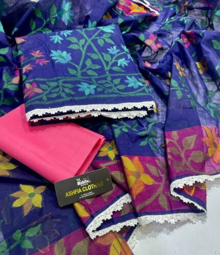 ১০০% কটন তন্তুজ থ্রিপিস ❤️