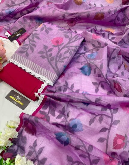 ১০০% কটন তন্তুজ থ্রিপিস ❤️